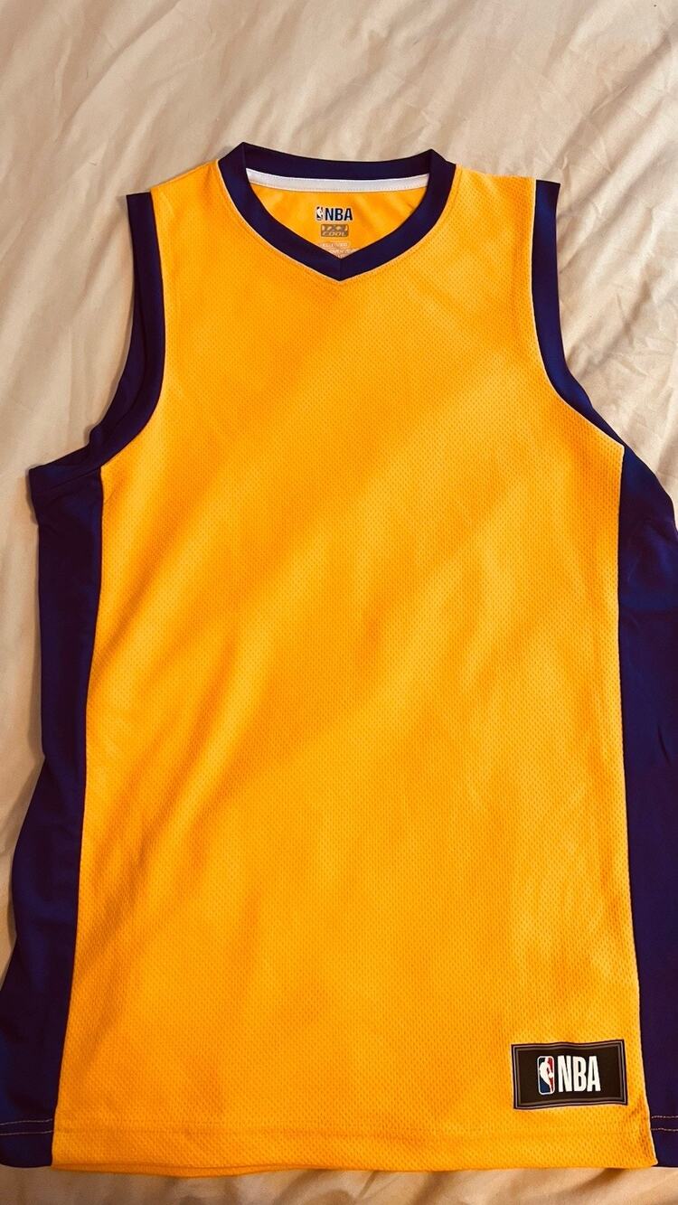 Fanatics NBA Authentics Youth GOLD LAKERS Basketball Jersey Blank Sleeveless XL